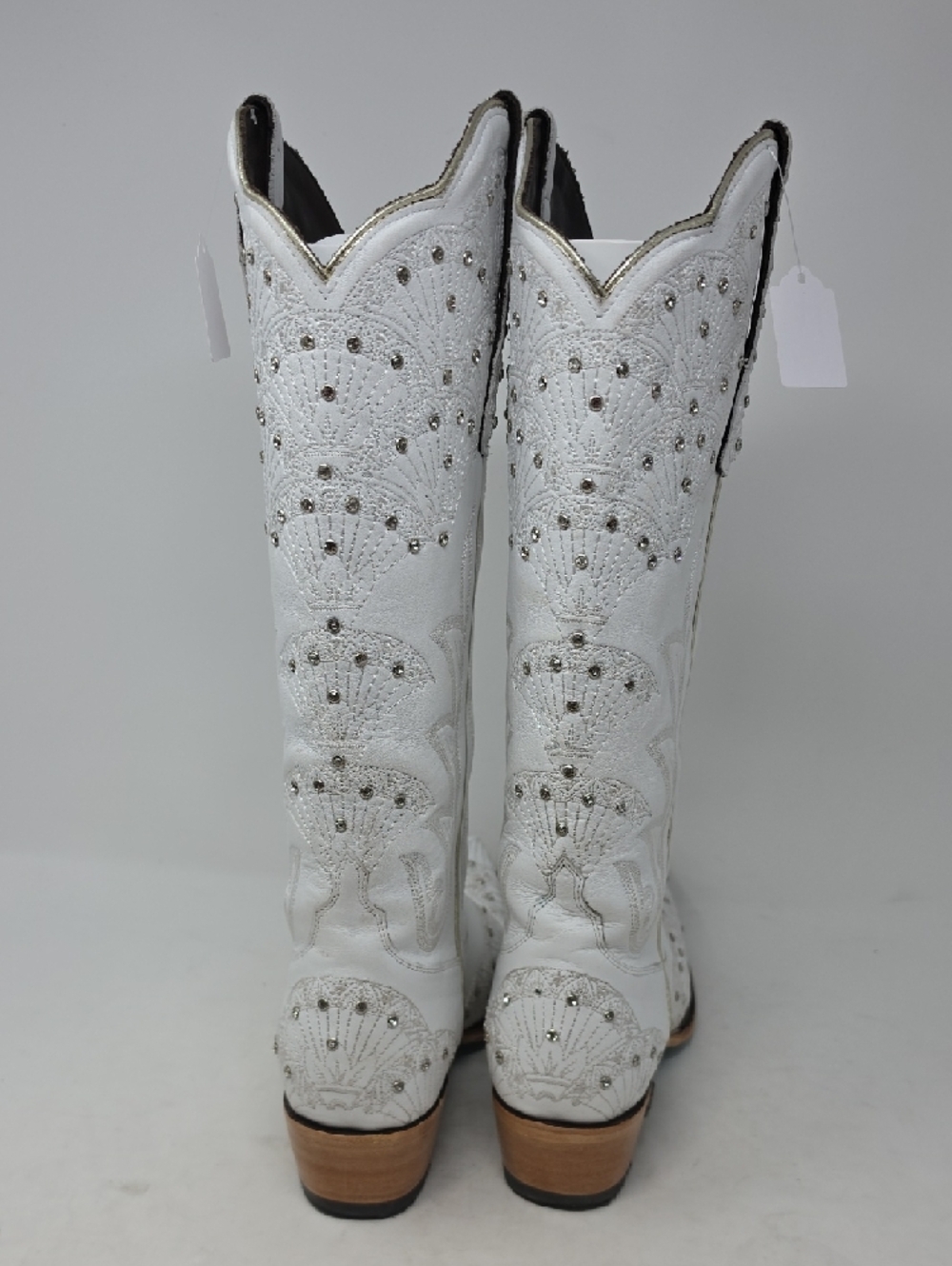 Lane Women's Calypso Leather Western Bridal Boots Snip Toe Size 9.5 - Picture 4 of 6